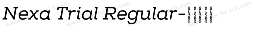 Nexa Trial Regular字体转换